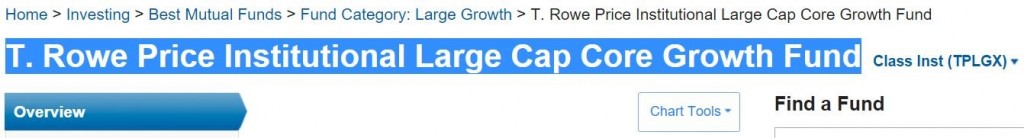 Top Mutual Funds - T. Rowe Price banner